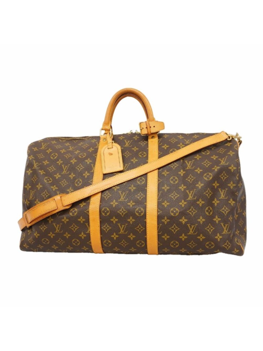 Louis Vuitton Boston Bag Monogram Keepall Bandouliere 55 Brown